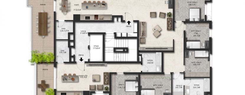 Penthouse 9 room 205 + 94