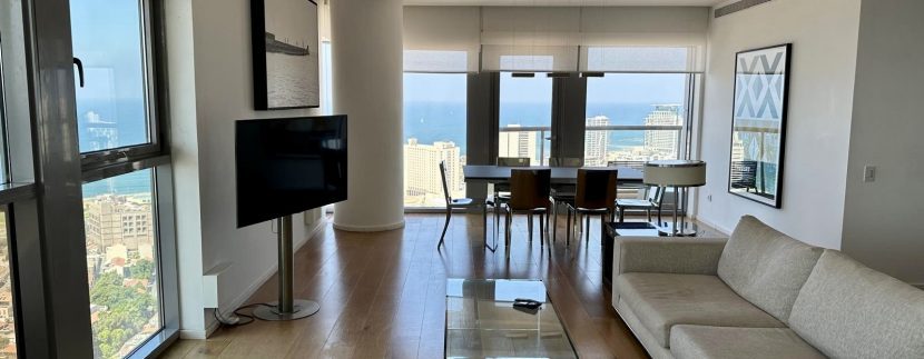 Fully Furnished 3 rooms in Neve Tzedek Tower